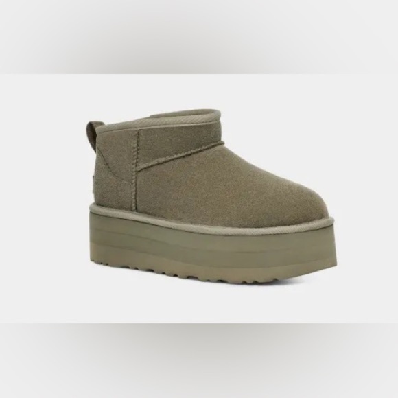 UGG | Ultra Mini Platform Boots In Moss Green Size 11 NEW - Picture 9 of 15